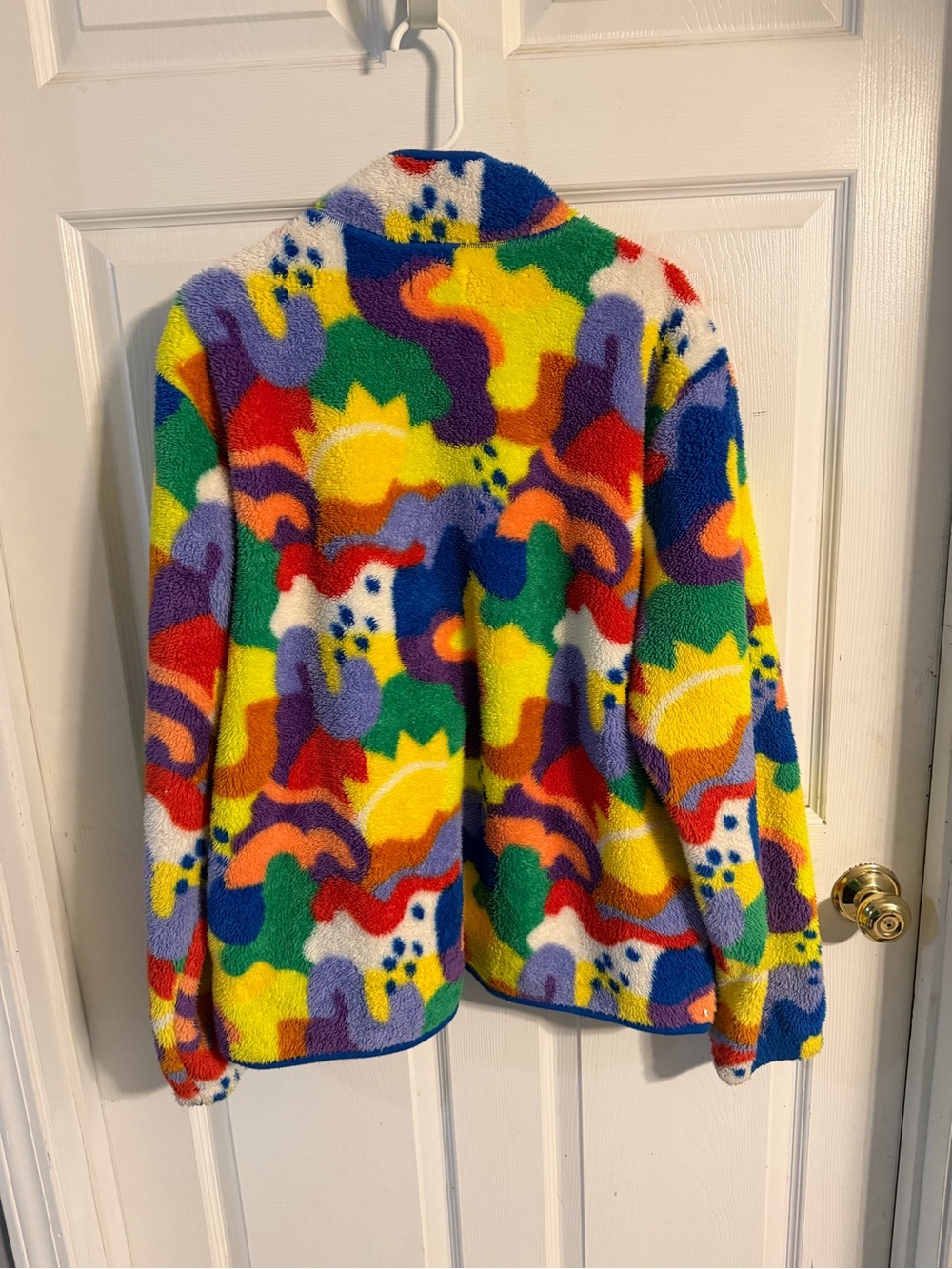 Colorful Abstract Pattern Fleece Jacket - Picture 2 of 3